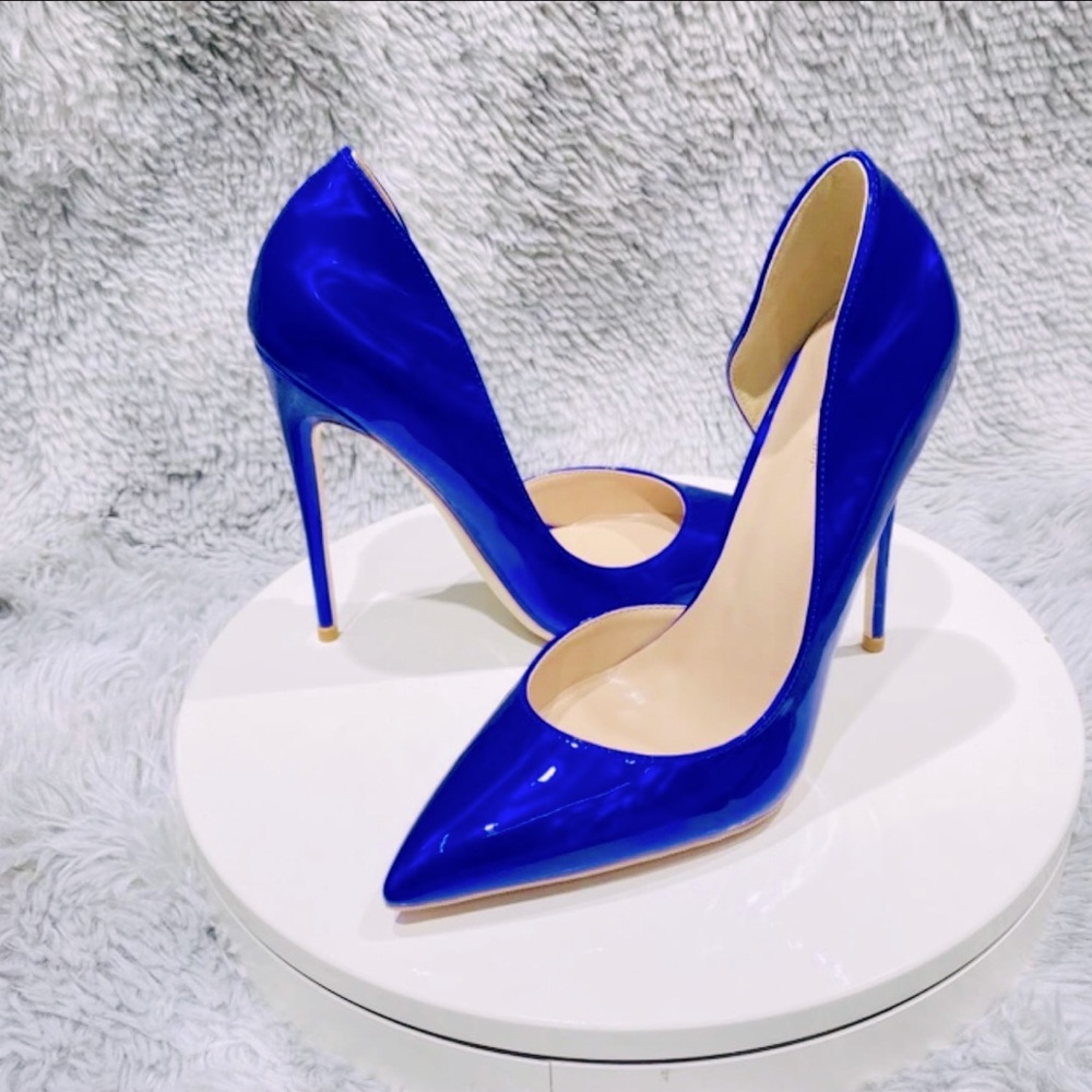 Elegant,Classy, Glossy, Royal Blue Women Stiletto Heels…